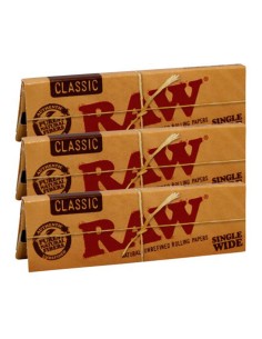 papel raw single wide classic - display 50 unidades 2