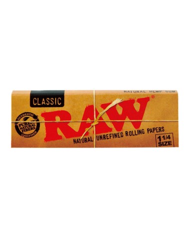 papel raw 1 1/4 classic - display 24 unidades