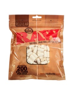 filtros raw slim algodón 200 unidades - caja 30 bolsas