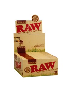 papel raw organic king size slim - display 50 unidades 2