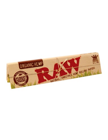 papel raw organic king size slim - display 50 unidades