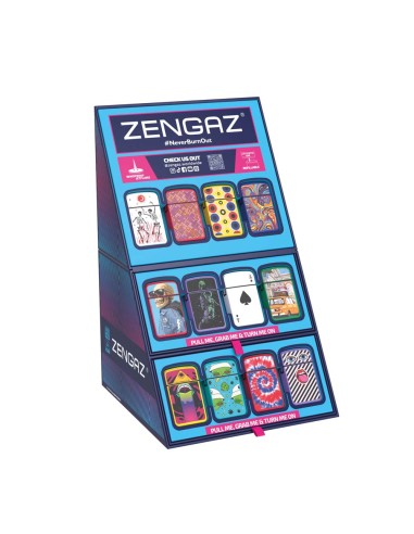 EXPOSITOR ENCENDEDORES ZENGAZ ROYAL JET CUBE S21