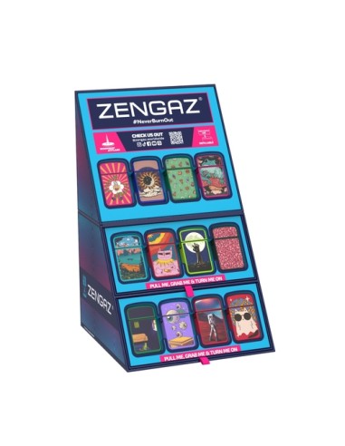 EXPOSITOR 48 ENCENDEDORES ZENGAZ ROYAL JET CUBE...