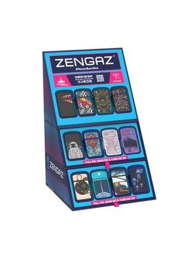 EXPOSITOR ENCENDEDORES ZENGAZ ROYAL JET CUBE S21