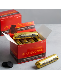 CARBÓN CACHIMBA AUTOENCENDIDO GOLDEN COAL - 33 MM