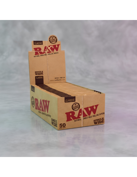 PAPEL RAW SINGLE WIDE CLASSIC - DISPLAY 50 UNIDADES